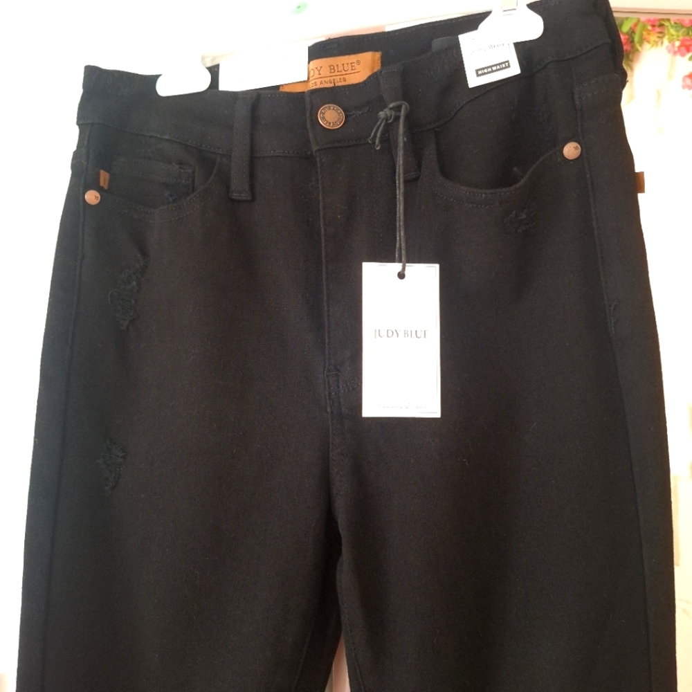 NWT Judy Blue Black Skinny Jeans Size 5/27